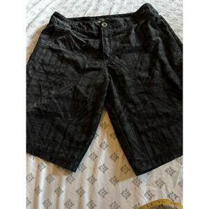 Crazy Shirts Hawaii Sz 30 Hybrid Shorts Black Geometric Coconut Poly Stretch CT1